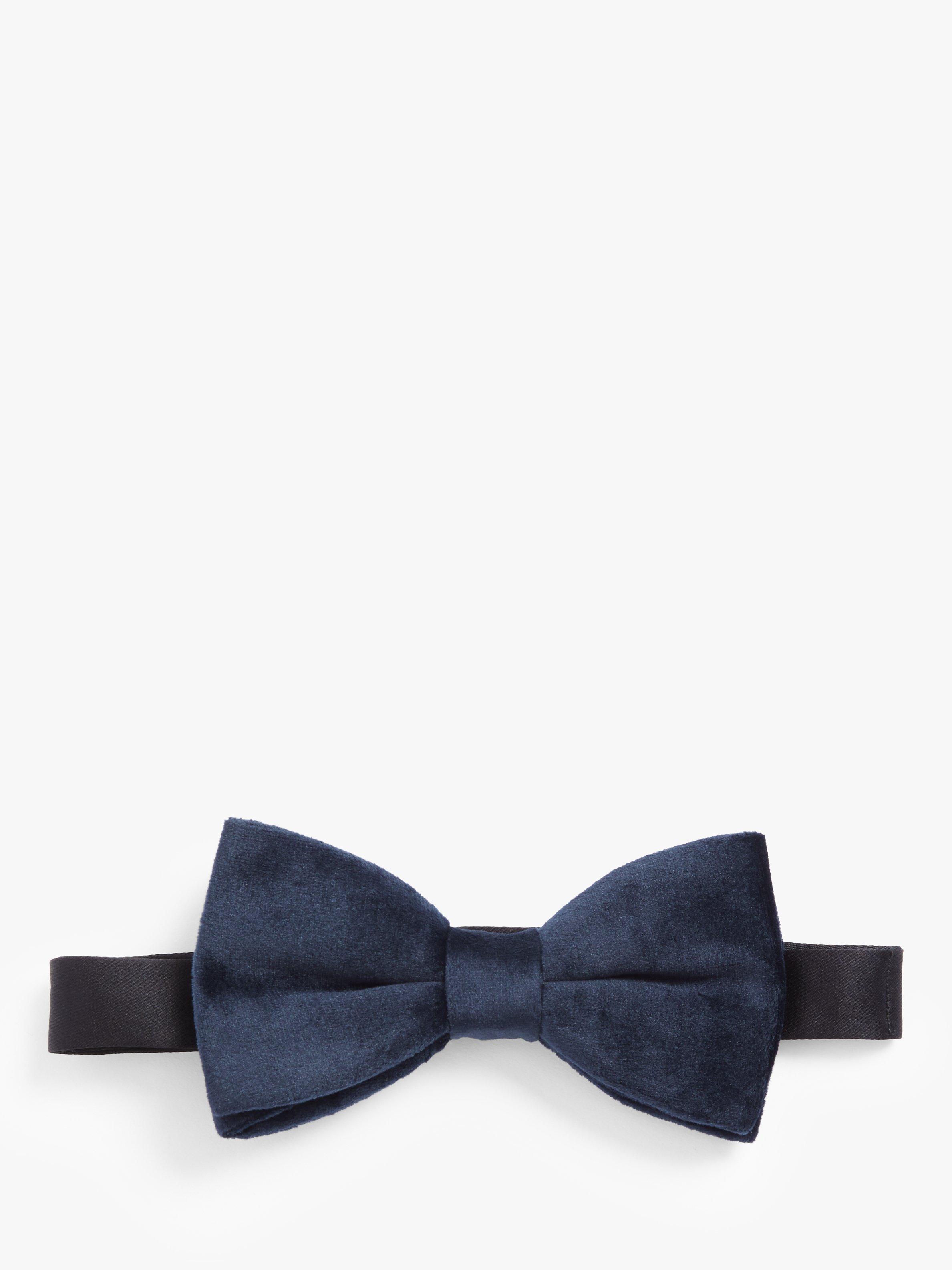 John Lewis Velvet Ready Tied Bow Tie, Navy