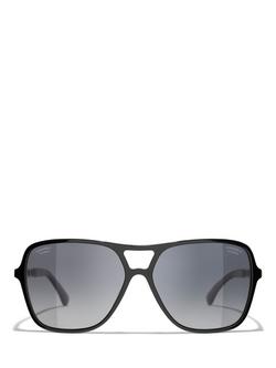 CHANEL Square Sunglasses CH5439Q Black/Grey Gradient - view 2, Black/Grey Gradient