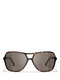 CHANEL Square Sunglasses CH5439Q Dark Havana/Brown