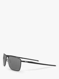 Oakley OO4142 Men's Ejector Prizm Rectangular Sunglasses - view 2, Satin Black/Grey