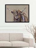 John Lewis Louise Luton 'Archie' Highland Cow Framed Print, 84.5 x 104.5cm, Brown