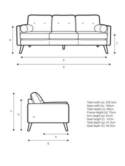 G Plan Vintage The Sixty Five Large 3 Seater Leather Sofa - view 2, Cambridge Petrol Blue