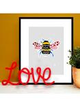 Eleanor Bowmer Bee Framed Print & Mount, 52 x 42cm, Yellow/Multi