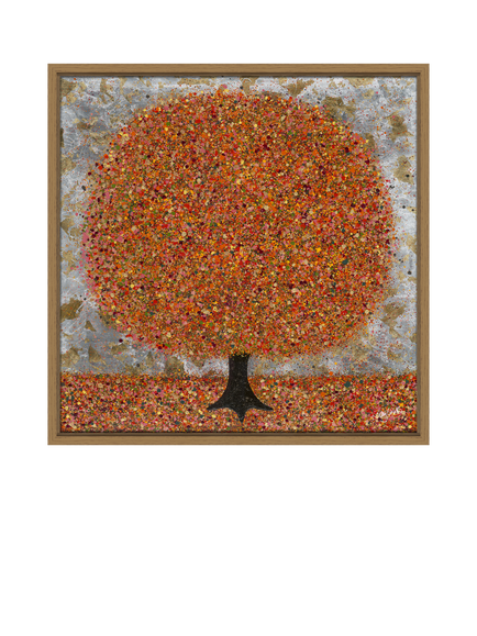 John Lewis Nicky Chubb 'Bright & Beautiful Autumn' Framed Canvas Print & Mount, 86 x 86cm, Orange, Orange