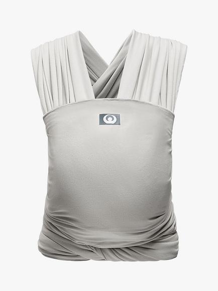 Gaia Baby Organic Cotton Stretchy Wrap Baby Carrier, Silver/Grey