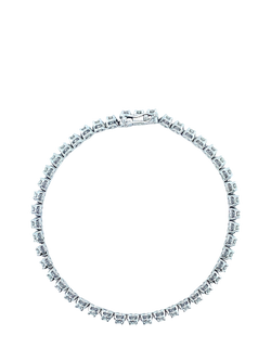 E.W Adams 18ct White Gold Diamond Tennis Bracelet, White Gold