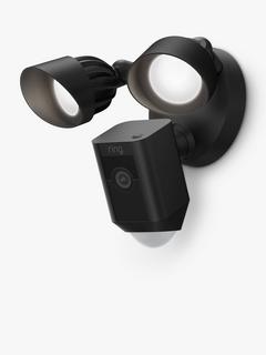 Ring Floodlight Cam Wired Plus Smart Security Camera with Built-in Wi-Fi & Siren Alarm, Black