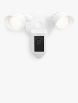 Ring Floodlight Cam Wired Plus Smart Security Camera with Built-in Wi-Fi & Siren Alarm - view 2, White