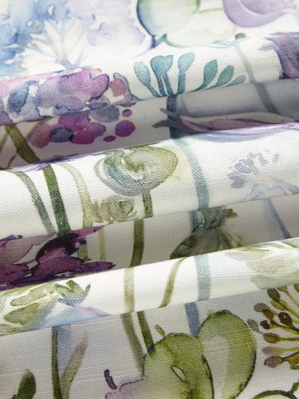 Voyage Country Hedgerow Furnishing Fabric - view 2, Lilac/Linen