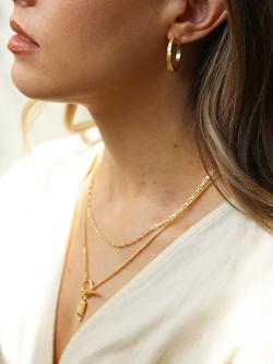 Tutti Amble Textured Hoop Earrings - view 2, Gold