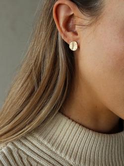 Tutti Frost Textured Stud Earrings - view 2, Gold