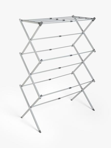 John Lewis Extendable Clothes Airer, Grey, Grey