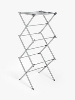 John Lewis Extendable Clothes Airer, Grey - view 2, Grey