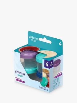 Sistema To-Go Dressing & Dips Mini Pots, Set of 4, 35ml, Multi, Multi