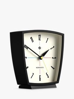 Newgate Clocks Odyssey Silent Sweep Analogue Mantel Clock, 20cm, Black - view 2, Black
