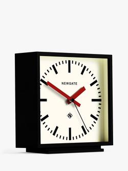Newgate Clocks Railway Silent Sweep Square Analogue Mantel Clock, 20cm, Black - view 2, Black