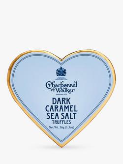Charbonnel et Walker Mini Heart Gift Box Sea Salt Caramel Chocolate Truffles, 36g - view 2, Multi