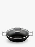 Le Creuset Toughened Non-Stick Shallow Casserole & Glass Lid, 24cm