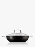 Le Creuset Toughened Non-Stick Shallow Casserole & Glass Lid, 24cm