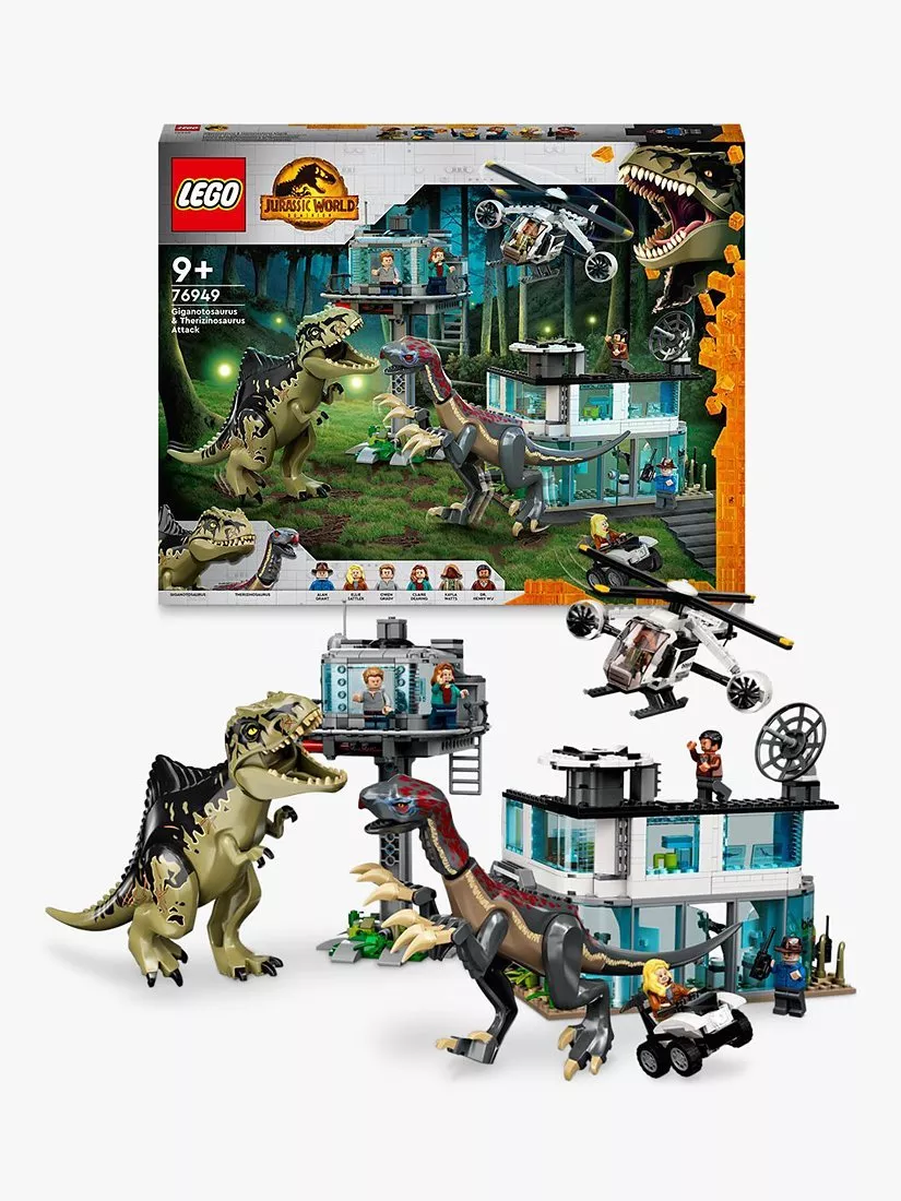 Lego 76949 - popular Jurassic World, Giganotosaurus and Therizinosaurus Attack - $100