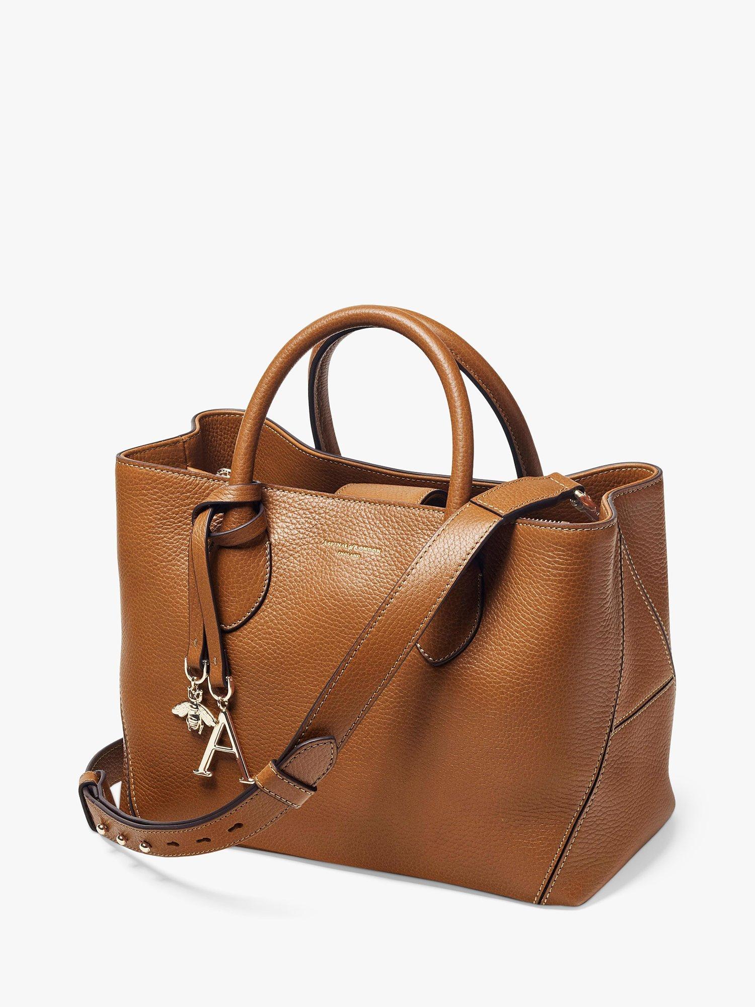 leather tote bag aspinal of london purse