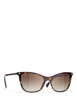 CHANEL Cat's Eye Sunglasses CH5437Q Havana/Brown Gradient, Havana/Brown Gradient