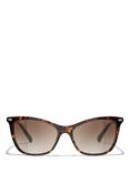 CHANEL Cat's Eye Sunglasses CH5437Q Havana/Brown Gradient