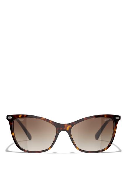 CHANEL Cat's Eye Sunglasses CH5437Q Havana/Brown Gradient - view 2, Havana/Brown Gradient