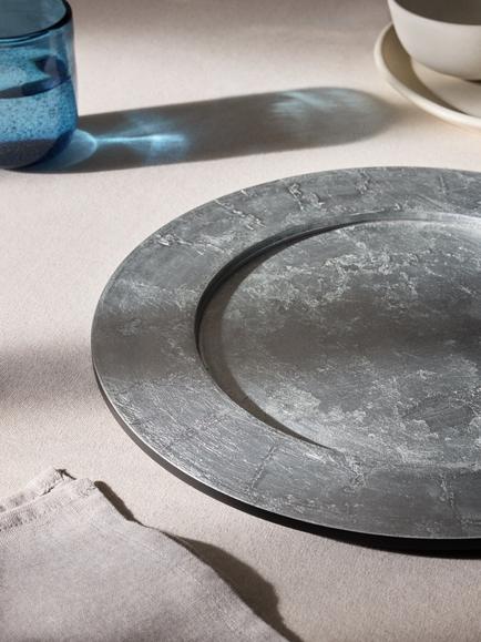 John Lewis Lacquered Charger Plate, 33cm, FSC-Certified (MDF) - view 2, Silver