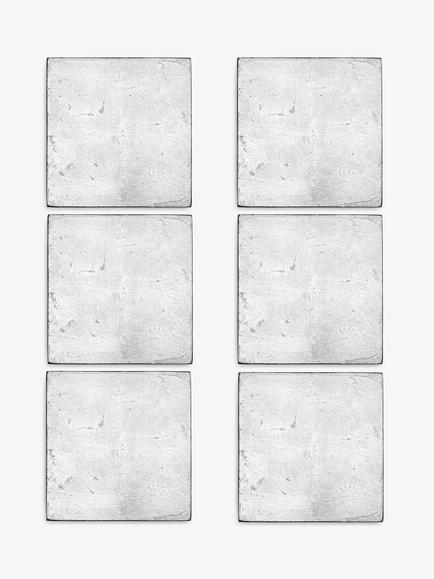 John Lewis Lacquered Coasters, Set of 6, FSC-Certified (MDF), Silver