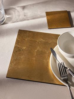 John Lewis Lacquered Placemats, Set of 6, FSC-Certified (MDF) - view 2, Gold