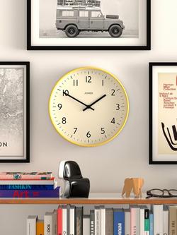 Jones Clocks Studio Wall Clock, 30cm - view 2, Fizzy Yellow