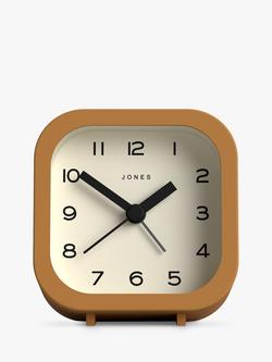 Jones Clocks Bob Analogue Alarm Clock, Yellow
