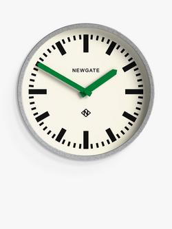 Newgate Clocks The Luggage Analogue Wall Clock, 30cm, Grey/Green, Grey/Green