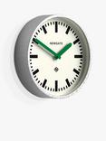 Newgate Clocks The Luggage Analogue Wall Clock, 30cm, Grey/Green