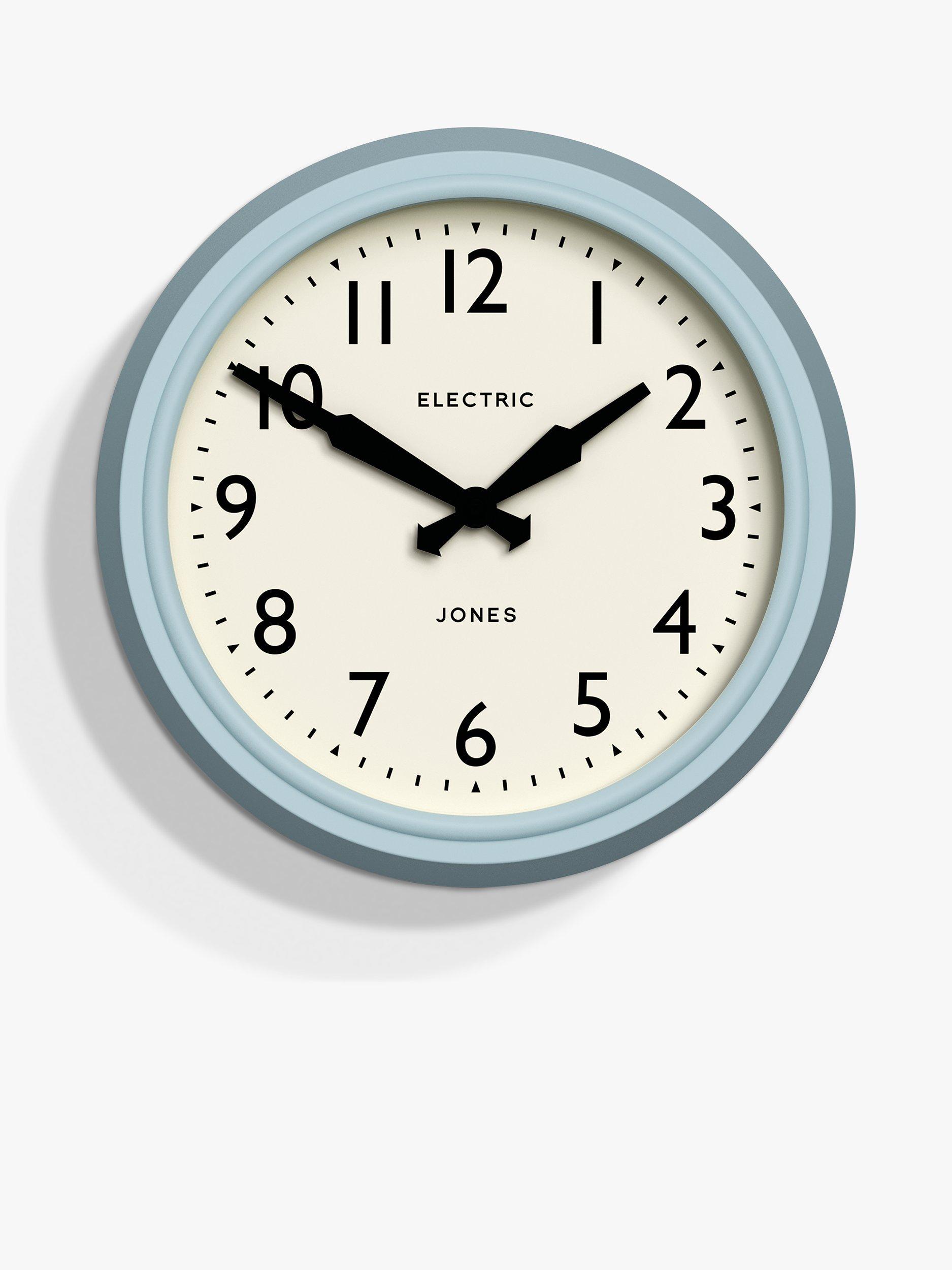 Jones Clocks Telecom Wall Clock, 30cm, Clear Blue