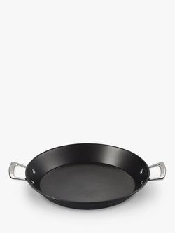 Le Creuset Toughened Non-Stick Paella Pan, 32cm - view 2, Black