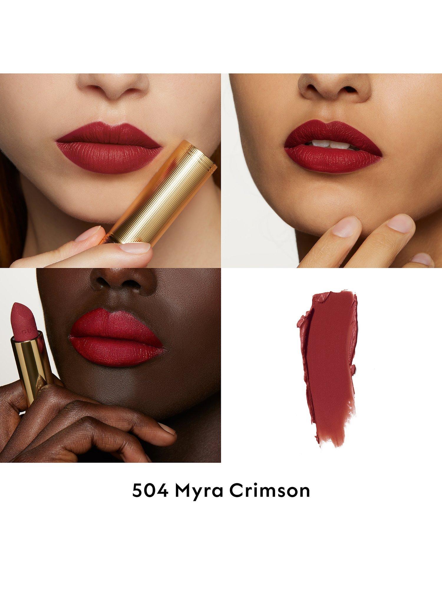 Product image 2 of 7, which shows Gucci Rouge À Lèvres Matte Lipstick, 504 Myra Crimson