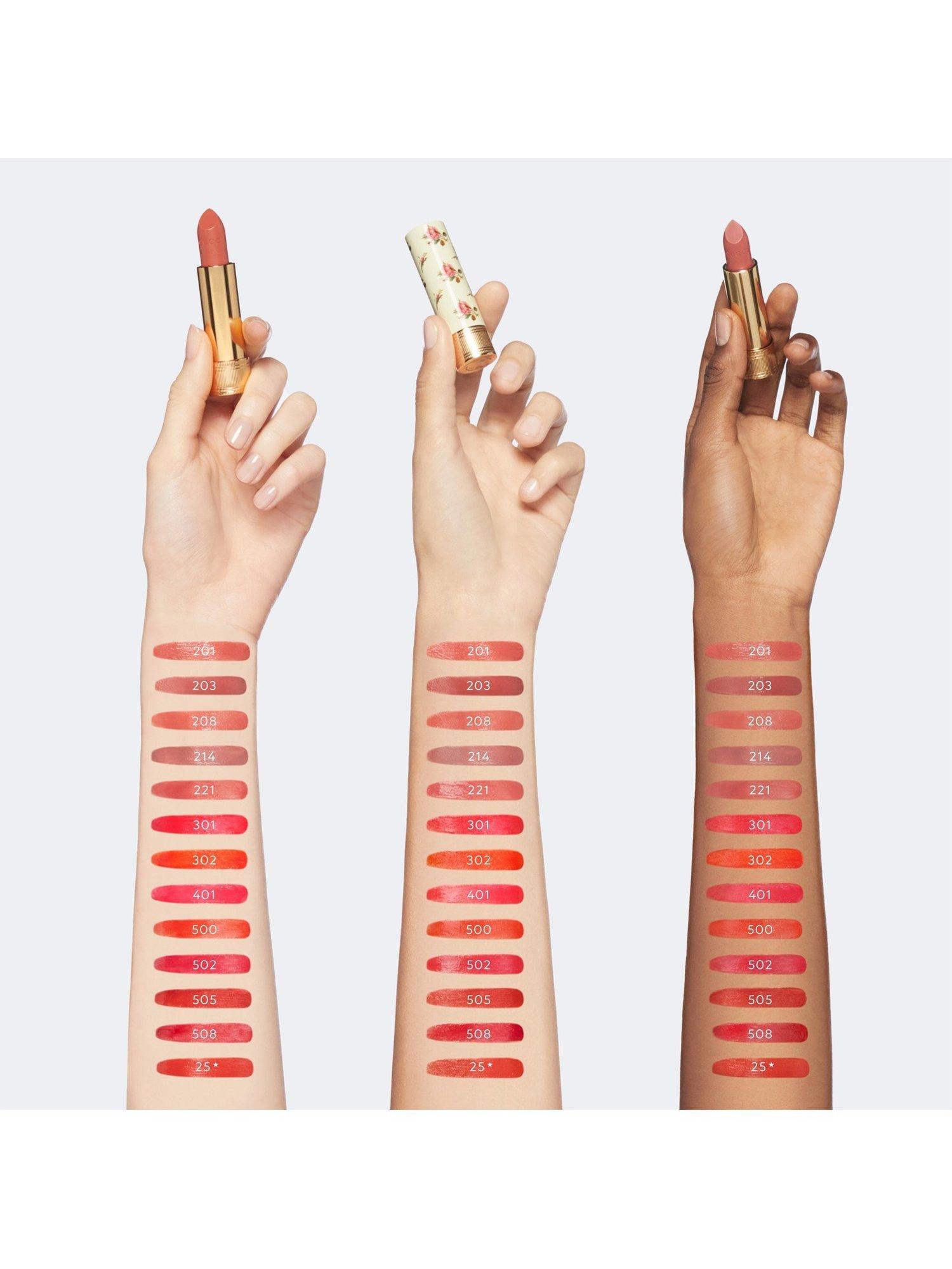 Product image 3 of 8, which shows Gucci Rouge À Lèvres Voile Lipstick, 502 Eadie Scarlet