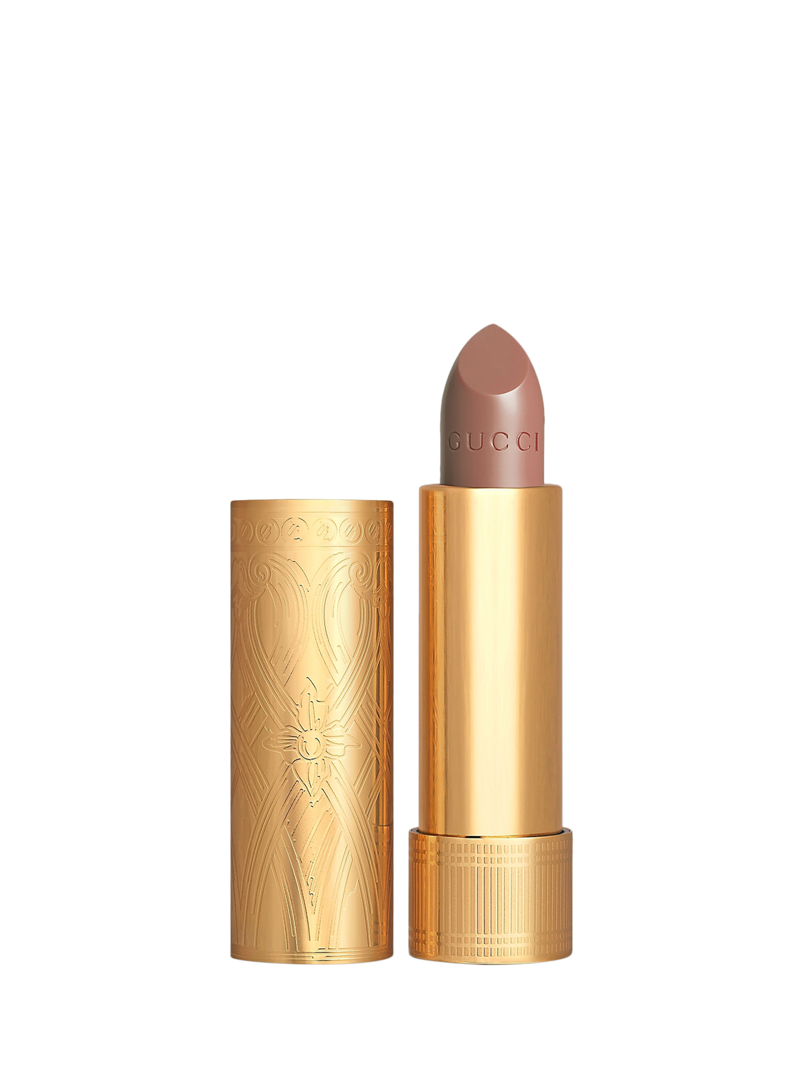 Product image 1 of 8, which shows Gucci Rouge À Lèvres Satin Lipstick, 204 Peggy Taupe