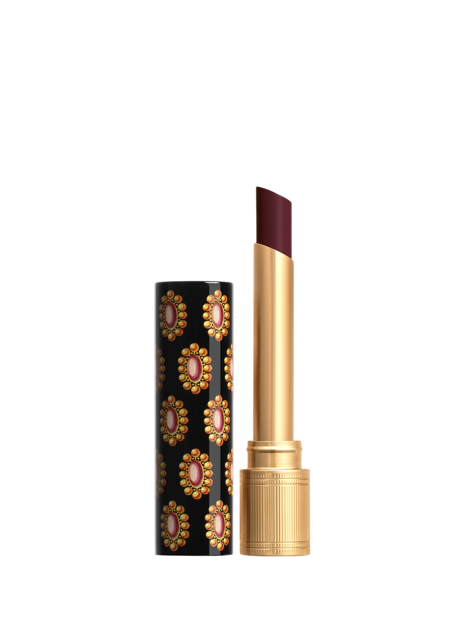 Product image 1 of 8, which shows Gucci Rouge de Beauté Brillant High-Shine Lipstick, 714 Jody Wild Mauve