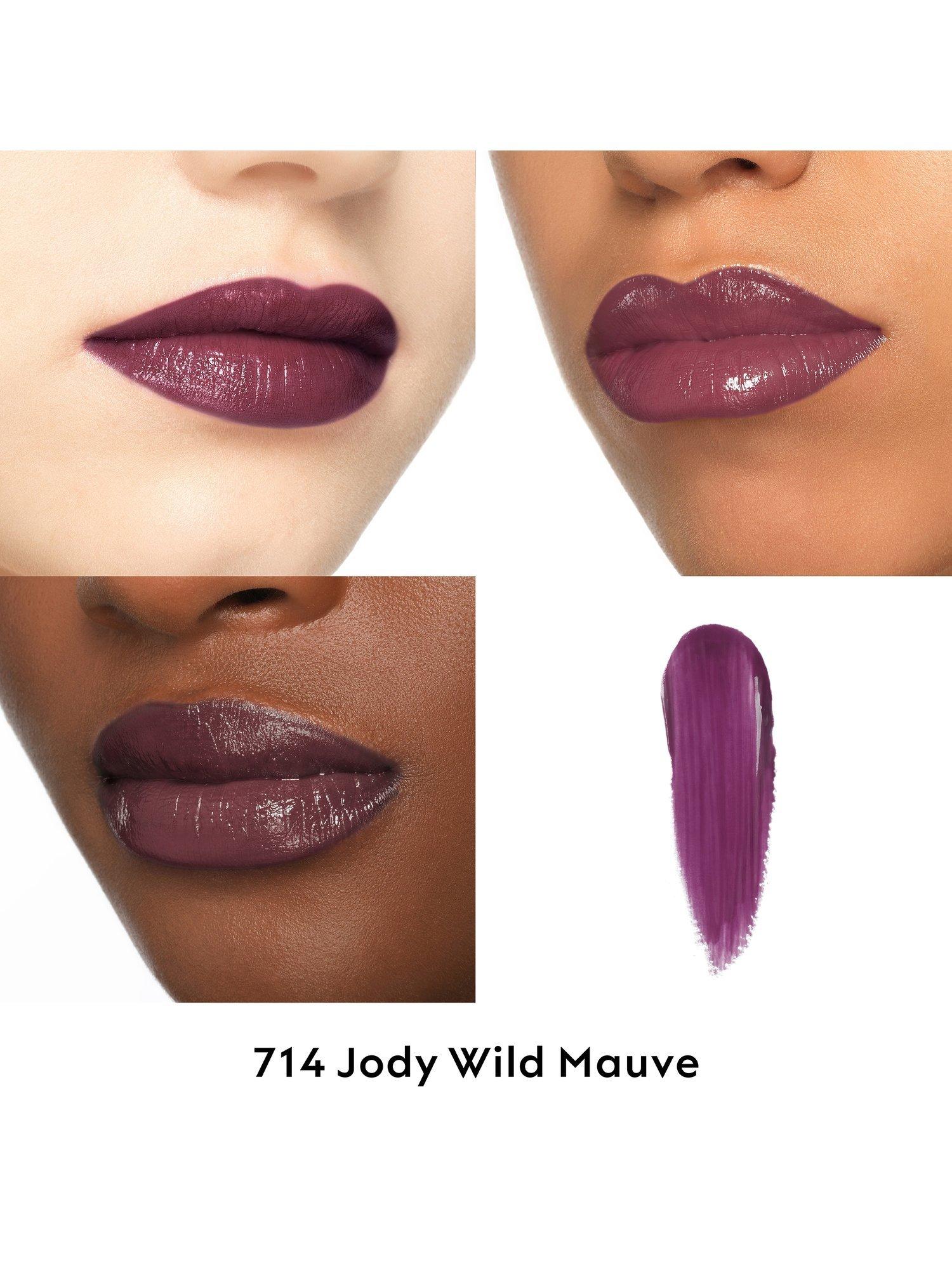 Product image 2 of 8, which shows Gucci Rouge de Beauté Brillant High-Shine Lipstick, 714 Jody Wild Mauve