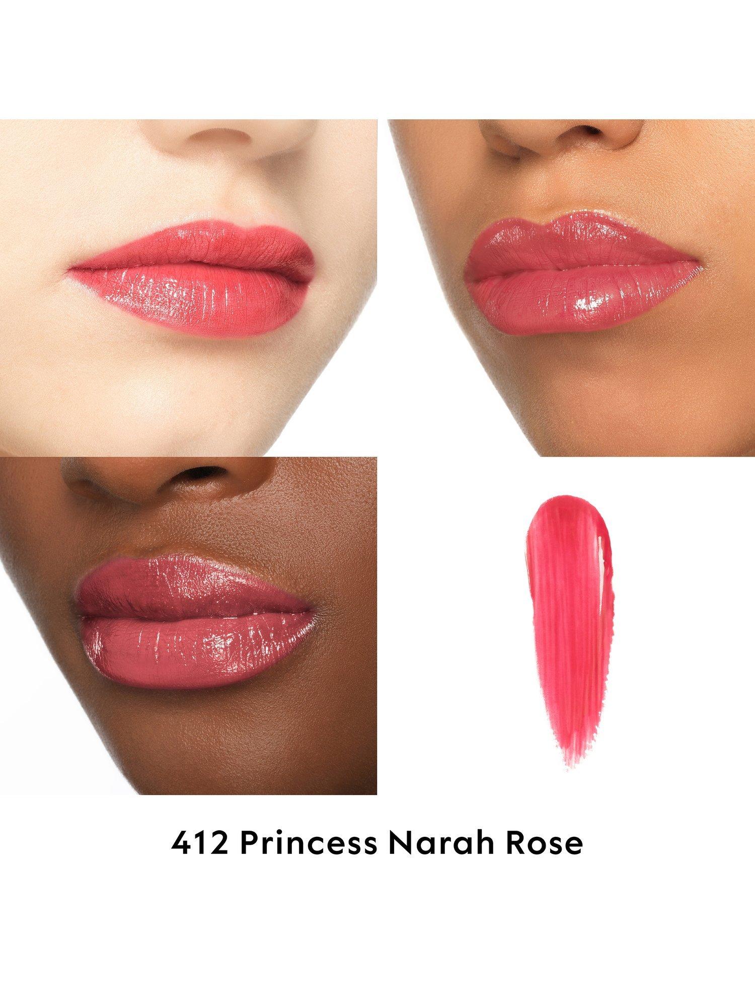 Product image 2 of 8, which shows Gucci Rouge de Beauté Brillant High-Shine Lipstick, 412 Princess Narah Rose