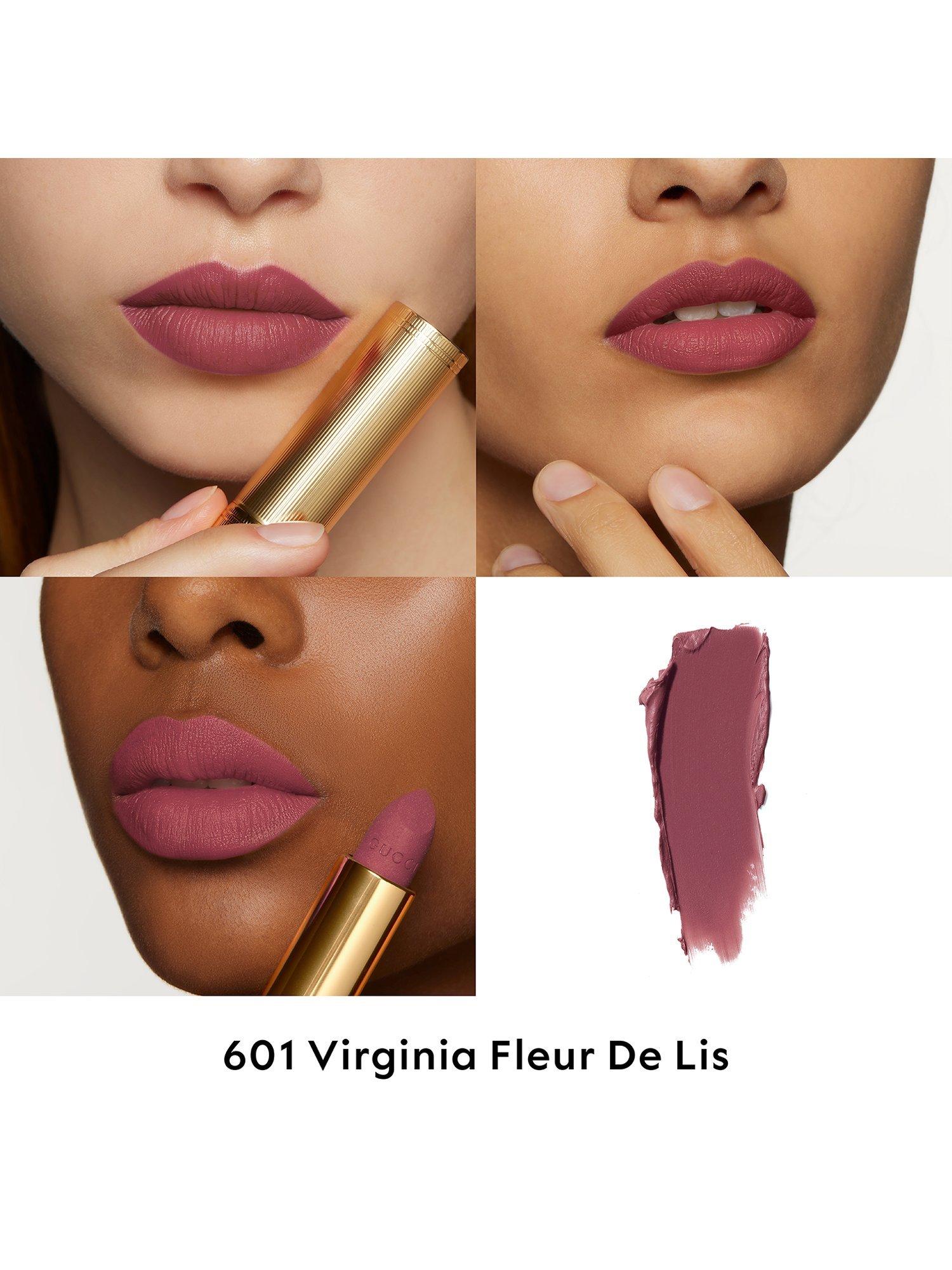 Product image 2 of 7, which shows Gucci Rouge À Lèvres Matte Lipstick, 601 Virginia Fleur de Lis
