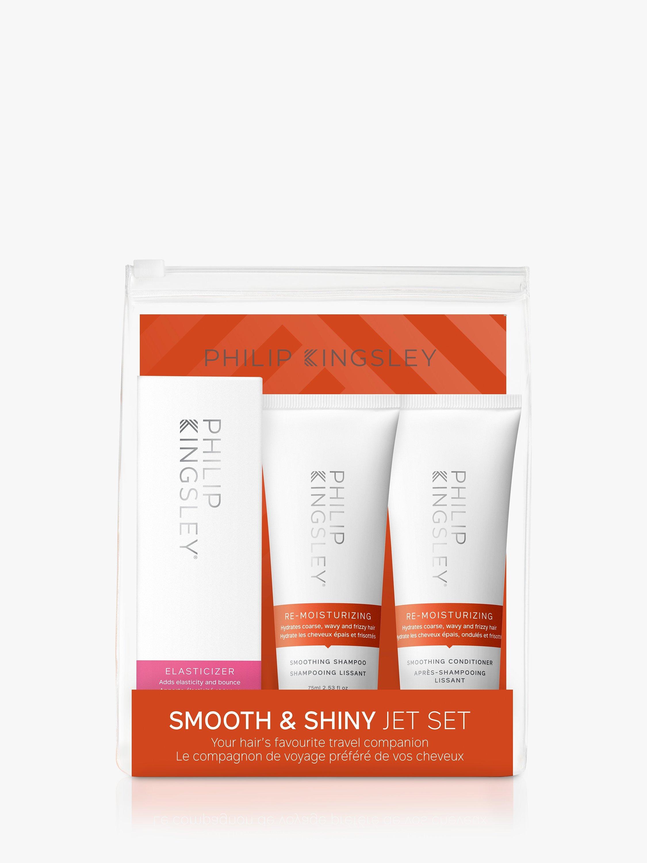 Product image 1 of 3, which shows Philip Kingsley Smooth & Shiny Jet Set Haircare Gift Set