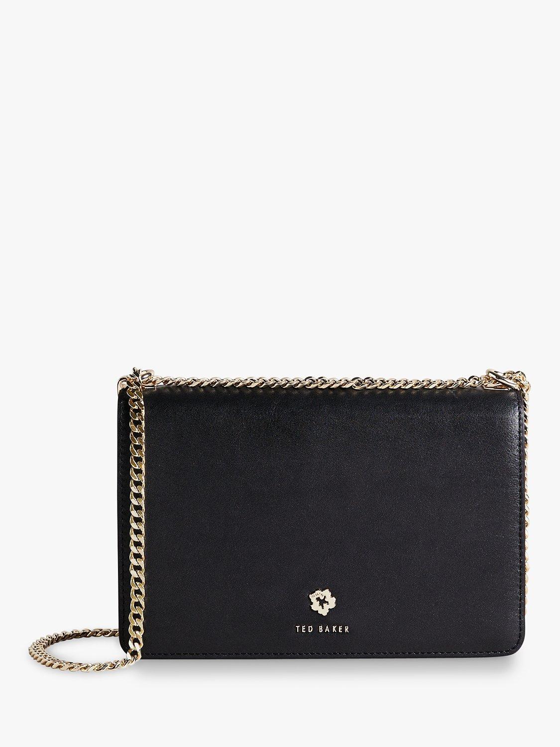 Ted Baker Jorjey Leather Chain Strap Cross Body Bag, Black