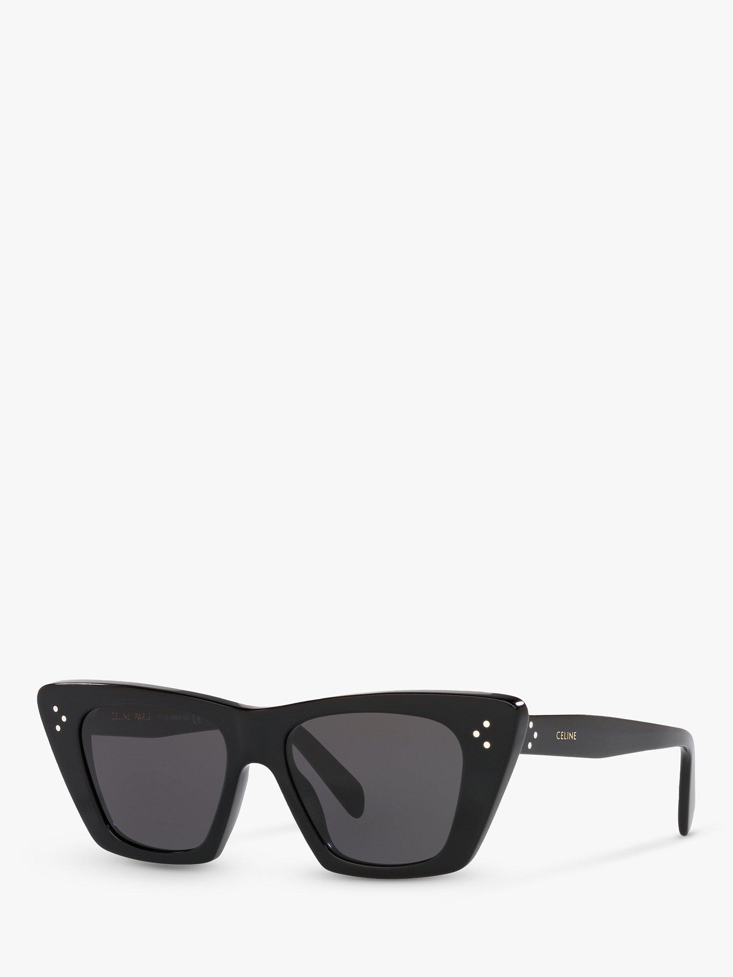 Product image 1 of 11, which shows Celine CL40187I Women's Cat's Eye Sunglasses, Black/Grey