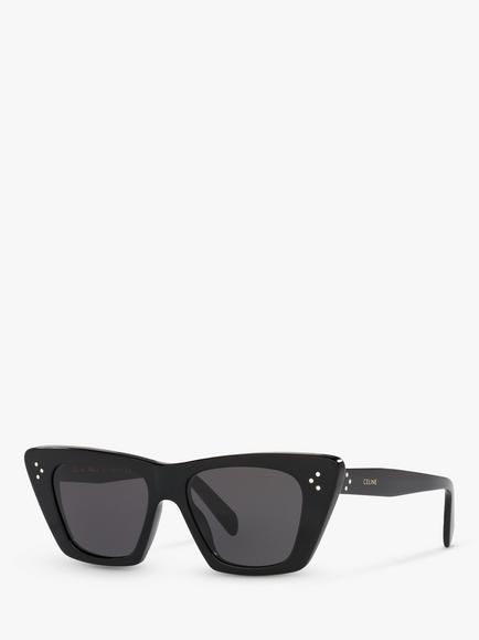 Celine CL40187I Women's Cat's Eye Sunglasses, Black