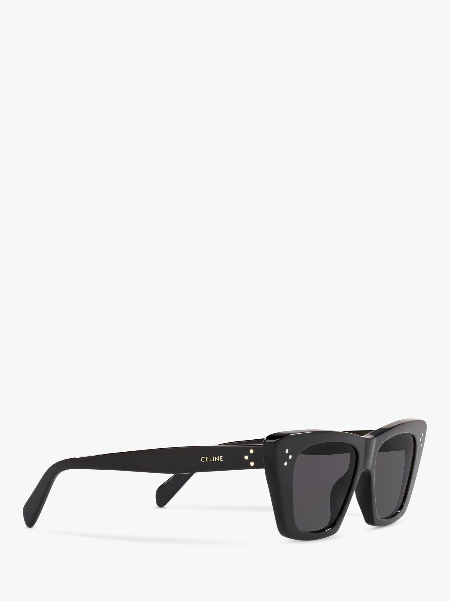 Product image 11 of 11, which shows Celine CL40187I Women's Cat's Eye Sunglasses, Black/Grey