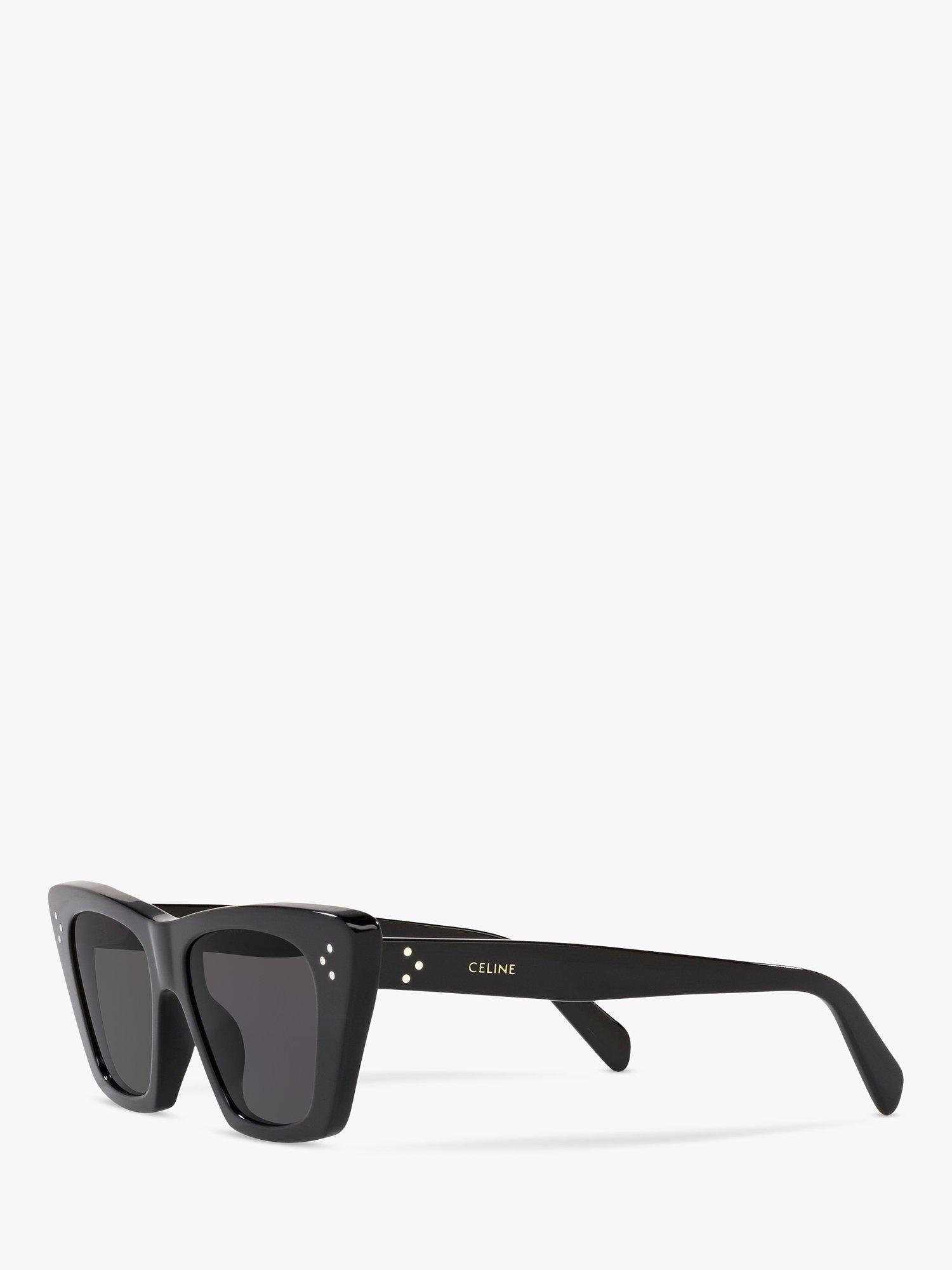 Product image 2 of 11, which shows Celine CL40187I Women's Cat's Eye Sunglasses, Black/Grey